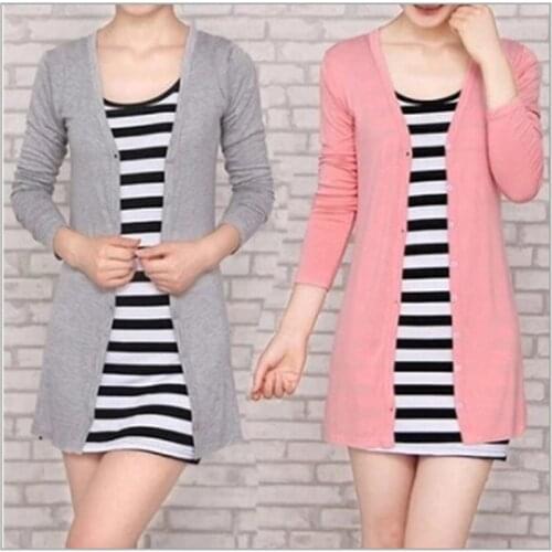 Women Midi Long Cardigan Summer Autumn Thin Silk Knitted Cardigans Female Casual Loose Sweater Coat Jacket Plus Size