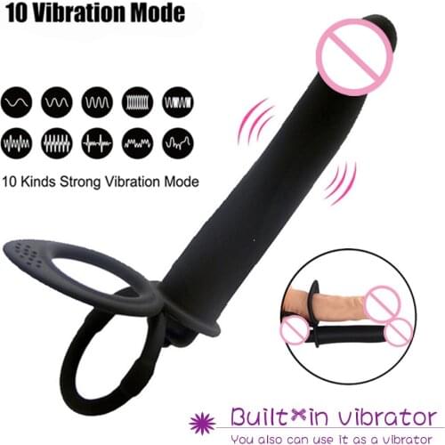 Anal vibrator sex toys Penis Vibrator strapon strap on penis Anal plug for men adult sex games