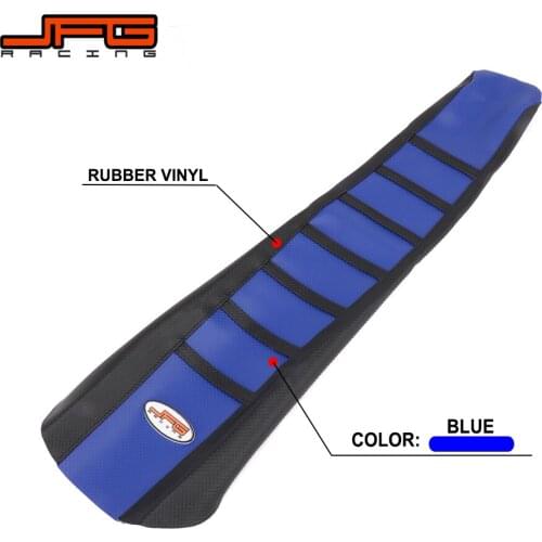 JFG New Motorcycle Blue Pro Ribbed Griper Soft Seat Covers For Husqvarna TC250 TC85 TC125 FC250 FC450 2016 2017 16 17