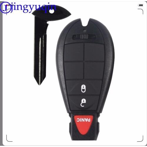 Jingyuqin For Chrysler 300 Town & Country Dodge Challenger Charger Durango Journey 3 Button Remote Case Car Key Shell Stying