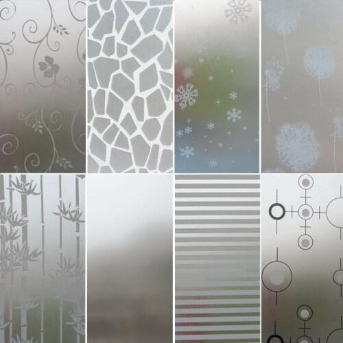 Privacy Bedroom Bathroom Home Glass Window Door Glass Decor Frosted Window Film Static Cling Frosting Sticker