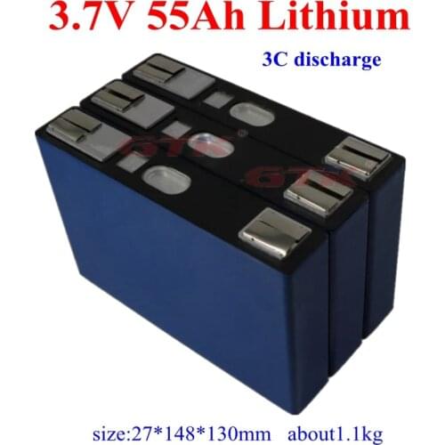 GTK hard shell 3.7v 55ah lithium ion battery 3C discharge 3.7v li-po cells for 12V 24v 36V eletric power tools ebike motorbike