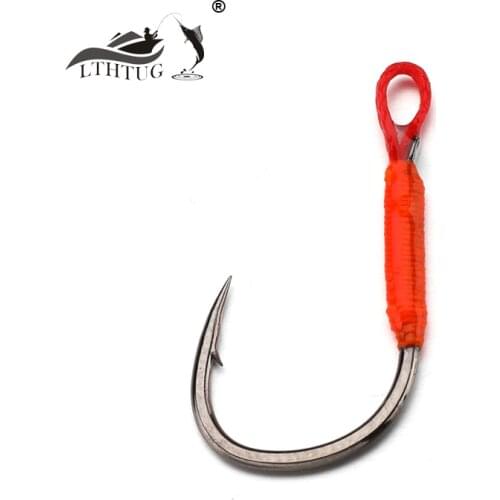 LTHTUG Fishing Hooks UV Paint Iseni 10# Handmade Assisthook For Stream HardBait Pesca Fishing Tackle For Trout Salmon Chub Perch