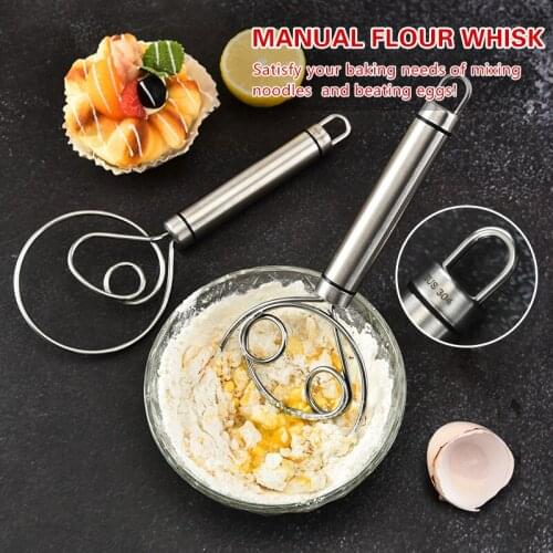 Stainless Steel Danish Dough Whisk Bread Flour mixer Best Dough Scoring Tool Cake Tools for Artisan Homemade Bread Baking Tools