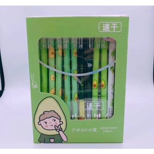 Neutral Pens Fruit Pattern School Supplies Kids Stationery Childrens Gift 12Pcs/Set Black Ink/Blue Ink Cute Washable Gel Pen