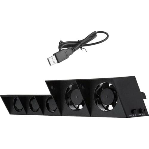 Cooling Fan For PS4 Console Cooler For PS4 USB External 5-Fan Super Turbo Temperature Control For 4