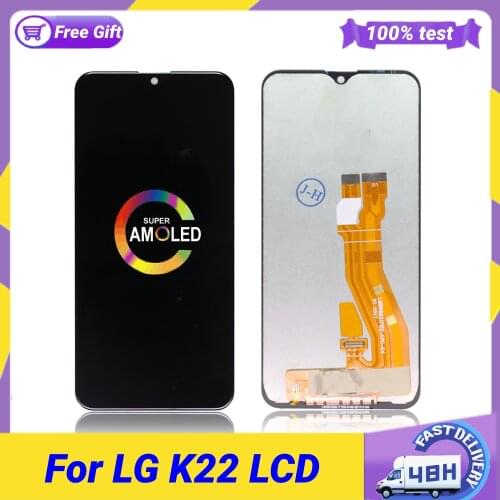 Original AMOLED For LG K22 LCD Screen Display Touch Screen Digitizer Assembly Replacement Accessory For LG K22 6.20"