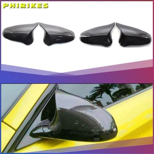 A Pair Carbon Fiber Car Door Rear View Side Mirror Cover Rearview Mirror Cap Replacement For BMW F80 M3 F82 M4 2015-2018