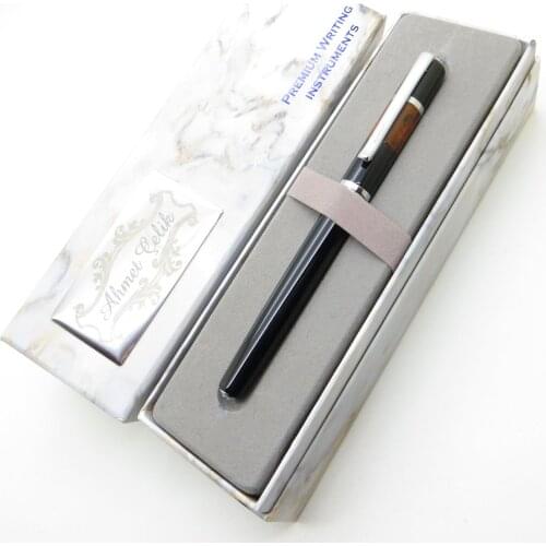 Wings Marble R436 Brown Pearlescent Roller Pen | İsme Special Pen | Gift Pen