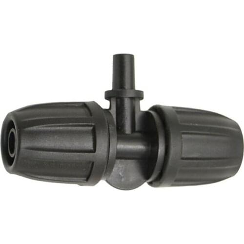 Garden hose nozzle connector 3/8" to 6mm tee With lock nut for Fog nozzle T type water splitter Fittings 4 Pcs