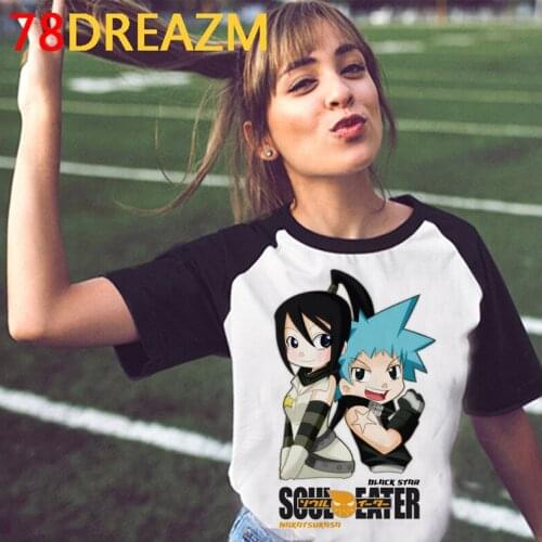 Soul Eater summer top men tumblr japanese casual plus size top tees graphic tees women
