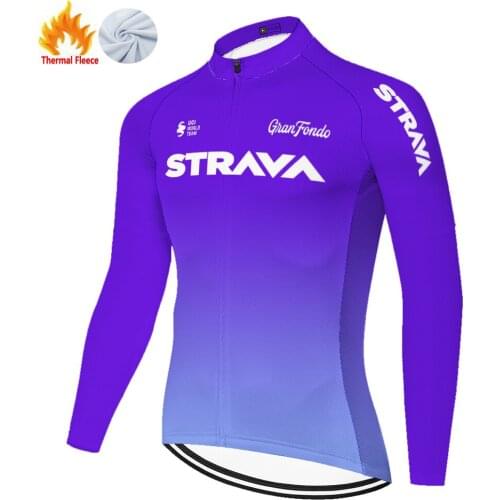 Strava Winter Thermal Fleece Longa Tenue Velo Homme Bicycle Ropa Invierno 자전거져지 Cycling Jersey Ciclismo Maillot Ciclismo Hombre