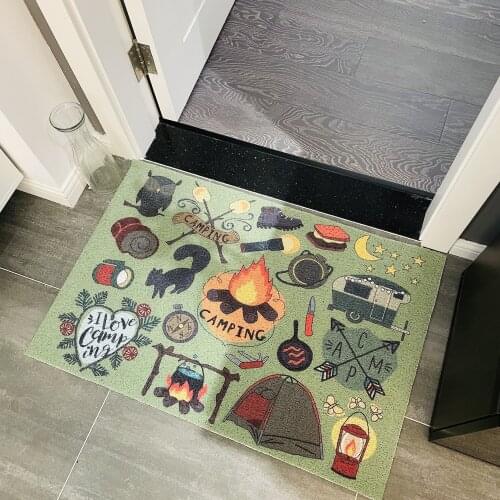 Camping Mat Outdoor Camping Sport Carpet Home Bathroom Iron Wire Door Mat 60x90cm