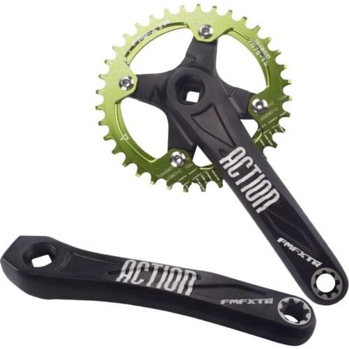 Bicycle Crank Mountain Chainwheel 104BCD MTB Bike Crankset Aluminum Alloy With Bottom Bracket Hollow170mm Part Sprocket Wheel
