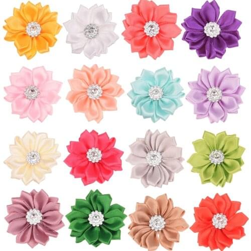 500PCS Cute 4cm Hair Flower Kawaii Hair accessories for Girls Hair clips Accessory Mkaing Headband Center Flowers No Clips Bows