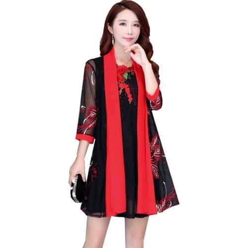 Summer women embroidered cardigan womens long section plus size sunscreen coat plus loose loose shawl coat