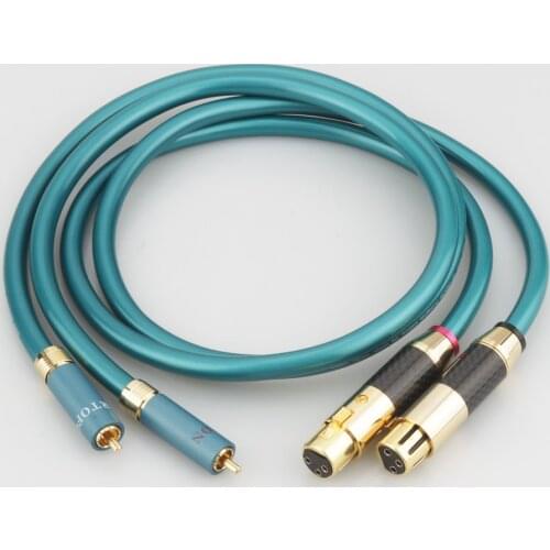 1 pair Ortofon Hifi XLR Female to RCA Male Cable High Purity OCC Hifi 2 Rca to 2 Xlr Cable