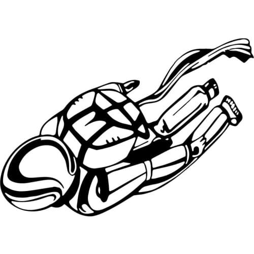 18.1CM*12.7CM Skydiving Sticker Parachute Decoration Car Sticker Car Trunk Vinyl Decal