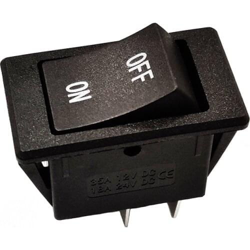 35A/12V DC 18A/24V DC 4 Pin 2 Position on off Boat Rocker black Switch
