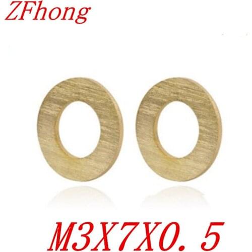 500PCS M3 3mm m3 x 7mm brass flat washer gasket