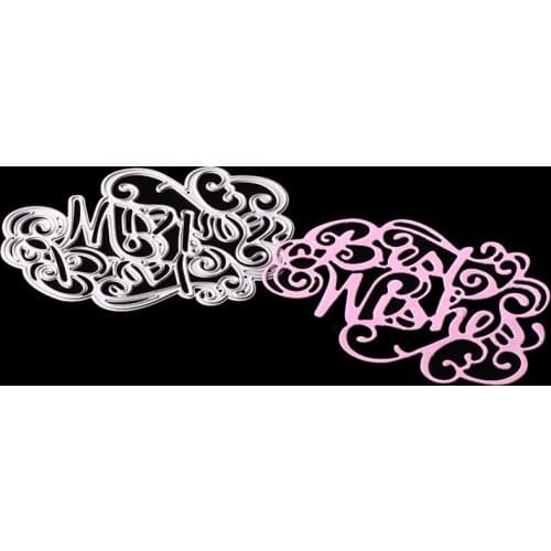 88*57mm Best wishes Metal Cutting Dies scrapbooking Stencils DIY Craft Paper Scrapbook new die Cut Template