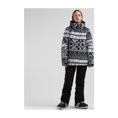 SMN Brand Women Ski Jacket Pant Super Warm Snowboard Suit Windproof Waterproof Winter Clothing Trouser Mountain Riding Camping