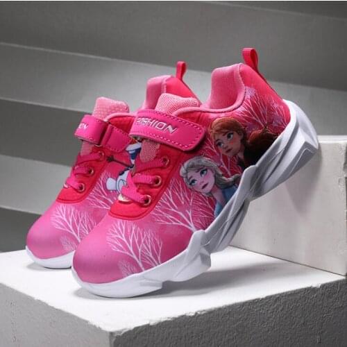 Frozen Children Sneakers for Girls 2020 New Girls Princess Shoes Kids Fashion Cartoon Disney Elsa Anna Sport Shoe Running