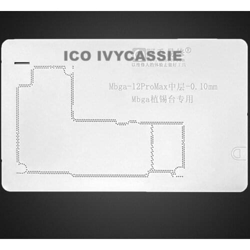 For iPhone 12ProMax Middle Layer Board BGA Stencil Mid Frame Reball Solder Tin Plant Net Steel Mesh Welding Amaoe Mbga-12promax