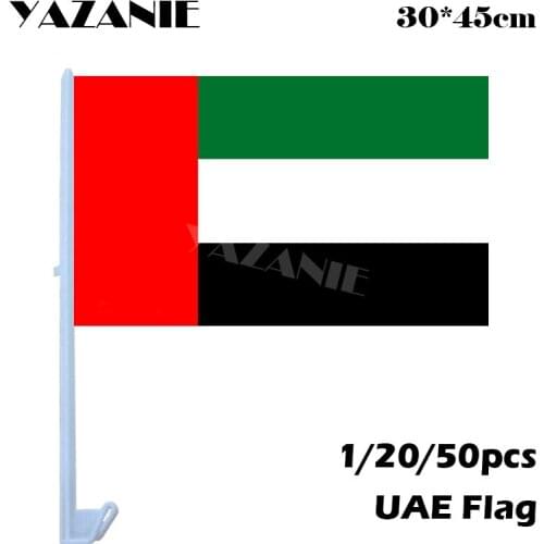 YAZANIE 30*45cm 1/20/50pcs United Arab Emirates Car Flags and Banners Hanging National World Country Flags Home Decoration