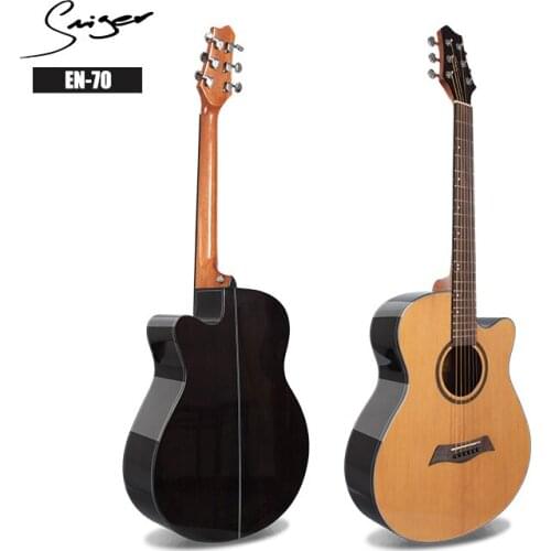 Guitar Acoustic Electric Steel-String 40 Inches A-Body Guitarra 6 Strings Folk Pop Cutaway Rosewood High-gloss Spruce Wood Color