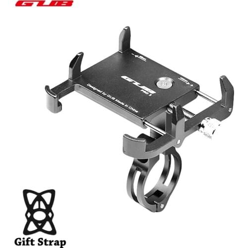 GUB Upgrade Bike Phone Holder Aluminum Alloy Motorcycle Mobile Phone Mount Holder Stand 3.5"-6.5" Smartphone GPS Phone Support