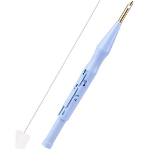 RORGETO Embroidery Punch Needle Cross Stitching Needles with Practical Threader Guide for DIY Weaving Craft Tools for Handmade