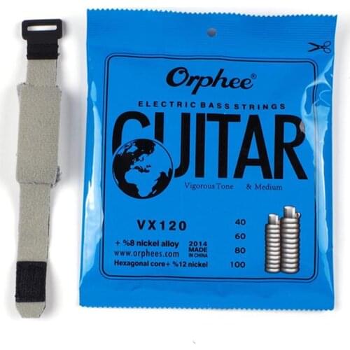 Mounchain P10 Electric Bass Accessories Set Bass guitar fretwrap + VX120 Bass String*1 Set