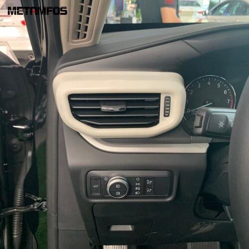 For Ford Explorer 2020 2021 Side Front Air Condition Vent Outlet Cover Trim Molding Carbon Fiber Inner Accessories Car Styling