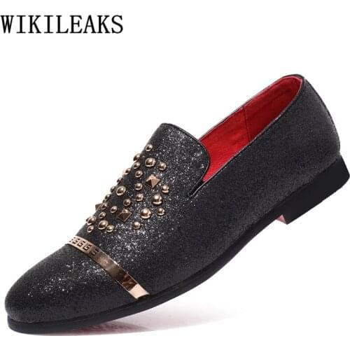 Coiffeur Loafers Men Office Shoes Slip Dress Glitter Party Shoes Men Formal Italian Dress Designer Plus Size 48 Dress Shoes Men