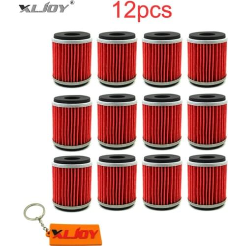 12x Oil Filter For YZ250 YZ250F YZ450F YBR250 WR250F WR450F WR250X WR250R YFZ450X YFZ450 YFZ450R YFM250R RAPTOR GAS EC250