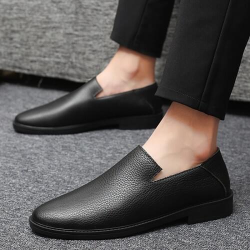 Men Shoes genuine Leather Casual Fashion Loafers Mens Shoes Men Driving Shoes Moccasins Slip-on Platform Flats moccasins male