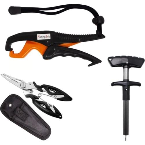 3Pcs Easy Fish Hook Remover fishing pliers Fish lip grips set Fast Decoupling Cutting Fish Use Tongs Multifunction Scissors