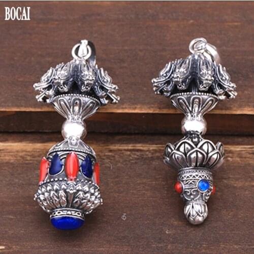 Real s925 pure silver fashion jewelry carved angel sweater chain pendant for men and women Thai silver men and women pendant