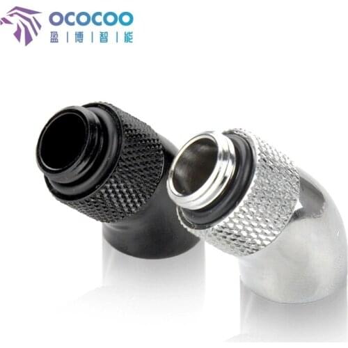 OCOCOO Silver Black 45 Degree Rotating Elbow Adapter Seat Split Water-Cooled Computer Accessories New Promotion G1 / 4 Thread
