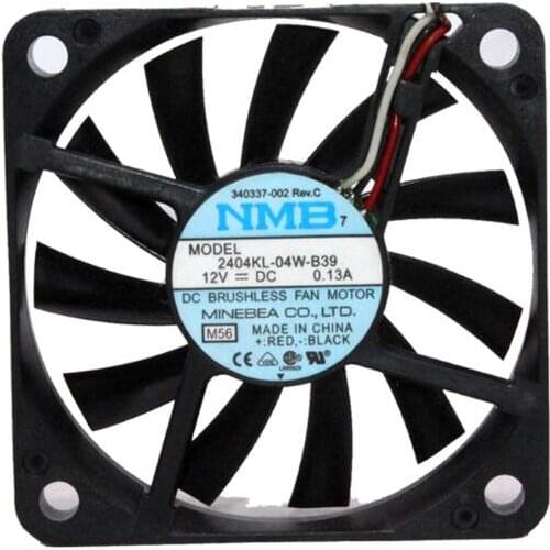 Original NMB 6CM 2404KL-04W-B39 Ultra-thin 6010 Ultra-silent Box Fan 12V 0.13A