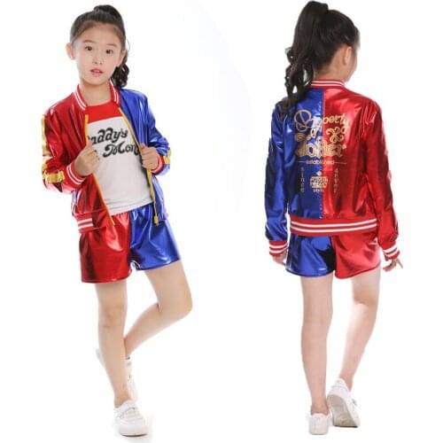Christmas Kids Girls New Year Party Clothes Cool girl fashion street dance costume Kids Girls birthday easter Costumes Sets