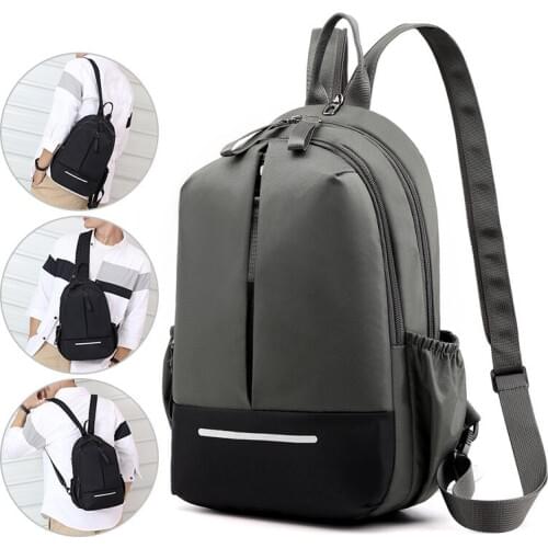 Multifunctional Men Backpack Oxford Cloth Waterproof Wearable Travel Bag Multi Pocket Zipper Black Bag Mochila Feminina Bagpack