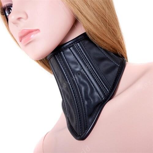 Sexy Posture Neck Collar Role-playing Black Queen Noble Slave Dog Collars Neck Bondage Restraints Ring Adult Games Sex Products