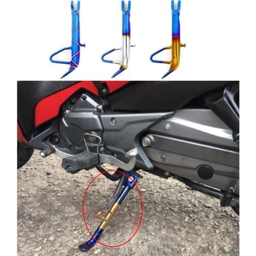 Universal CNC Motorcycle Kickstand Side Stand Support Leg Prop Post Blue