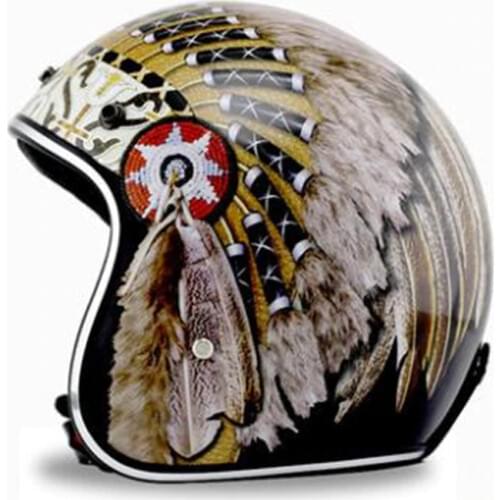 Double D buckle Vintage German Style Motorcycle Helmet 3/4 Open Face Helmet Four Seasons Cruiser Biker Moto Helmet Glasses Mask
