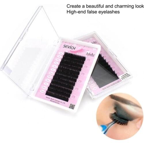 12Pcs/Box False Eyelashes Handmade Exquisite Fiber False Lashes Single Round Hair Makeup Eye Lashes for Dressing Room