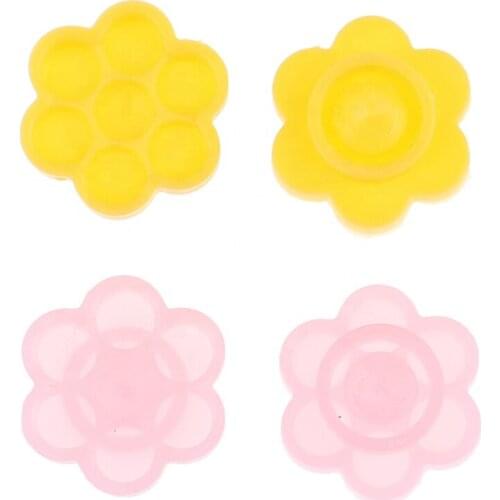 7 in 1 Flower Shape Glue Cup Delay Grafting Eyelash Extension Tray Blooming Gum Cup Tattoo Adhesive Pigment Mug Makeup Tools