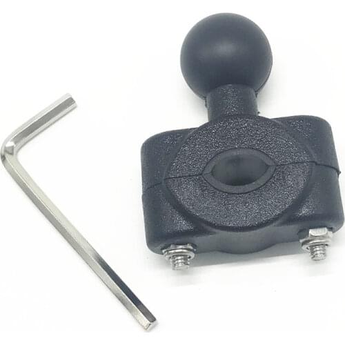 9-22mm Motorcycle Handlebar Rearview Mirror Rail Base Car Headrest Rail Clamp Holder with 1 inch Ball Mount for Gopro Camera