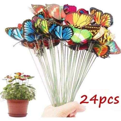Butterflies Garden Decoration Outdoor Yard Planter Colorful Whimsical Butterfly Stakes Decoracion Flower Pots jardineria Decor
